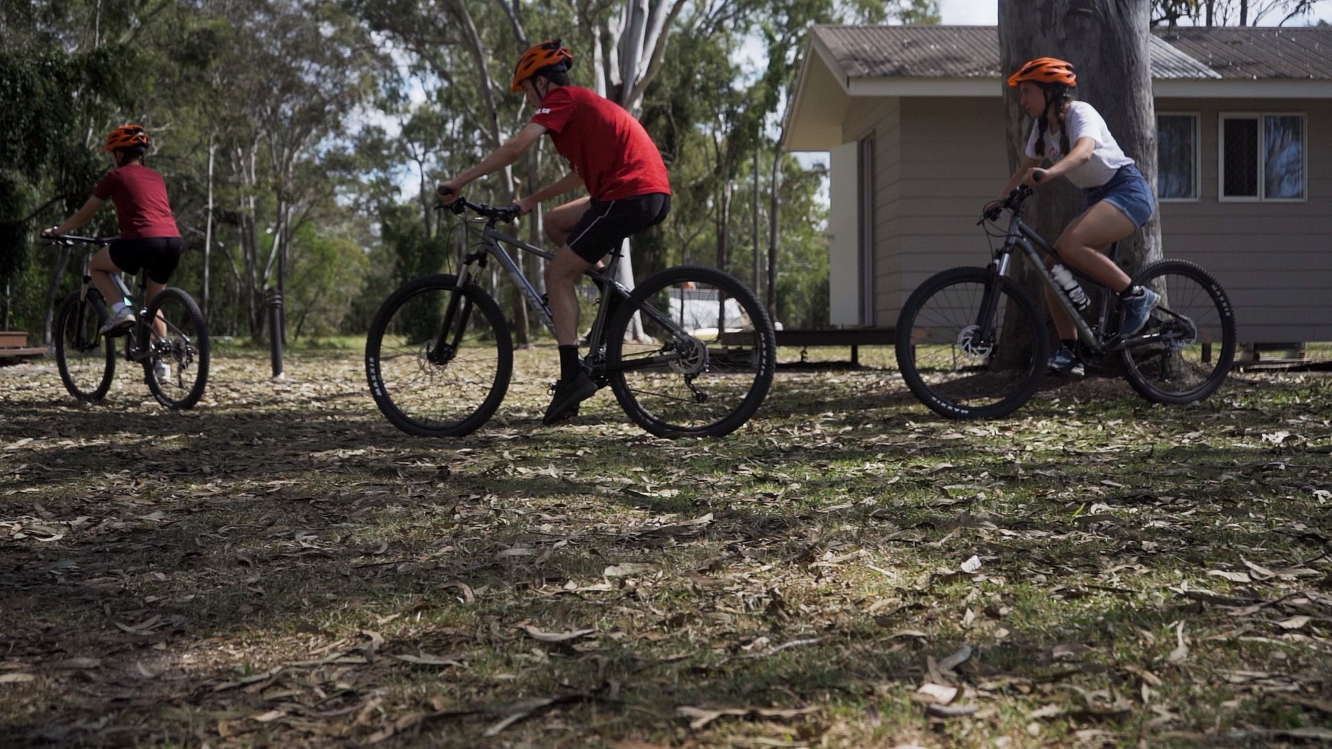 kids riding bikes